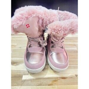 Pre-Owned Girl’s Pink Swiss Tech Waterproof FauxFur SnowBoots Kid Size 1